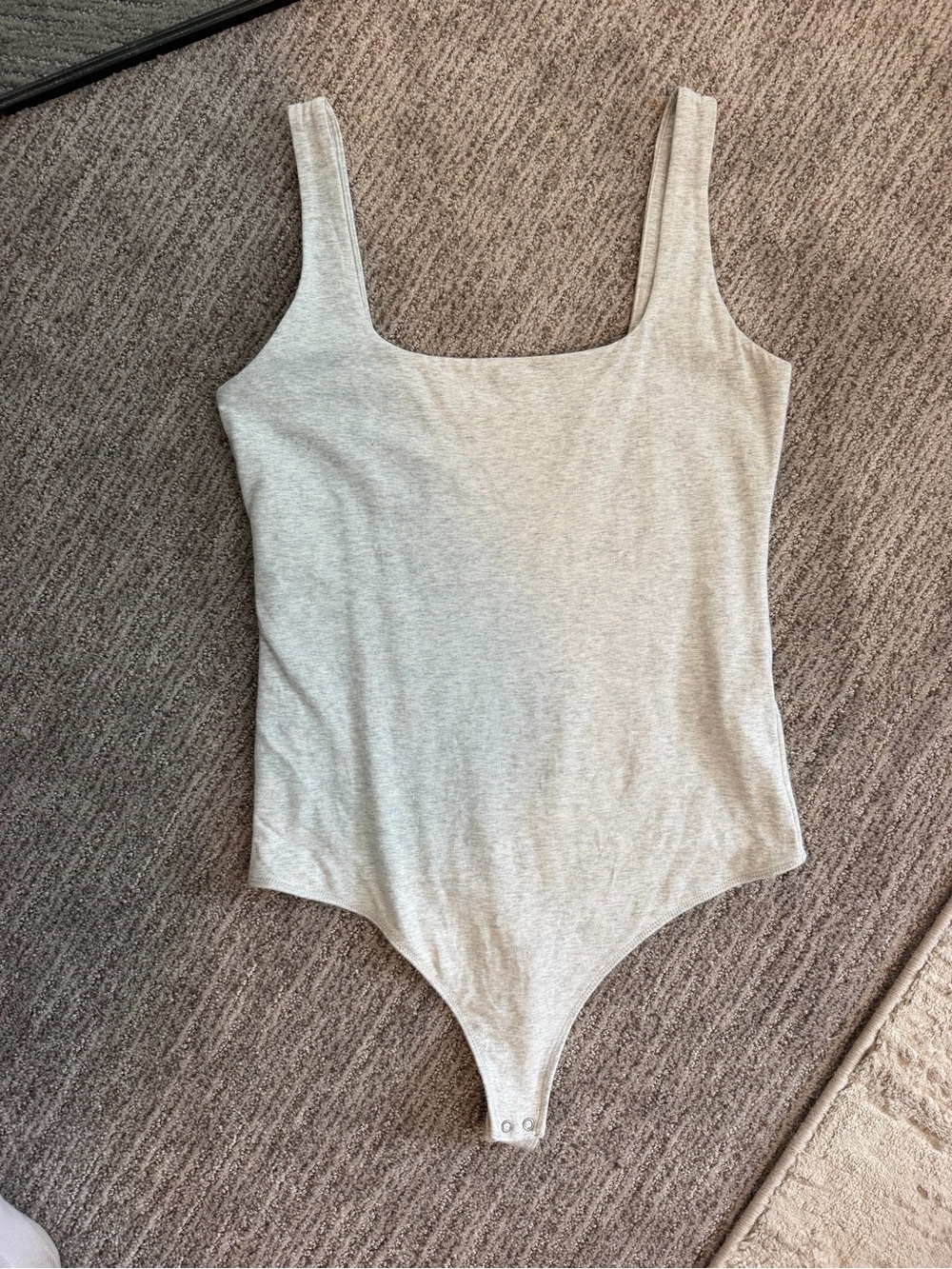 Abercrombie & Fitch Double Layered Grey Bodysuit in Size Large